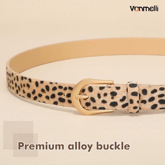 4 Pack Women's Thin Leather Belt Waist Belts  Jeans Dress with Gold Buckle 7 - Picture 2 of 6